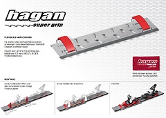 Hagan - Tourenbindung Z01 All Mountain mit Stopper 80 mm, rot, Gr. M 285 - 340