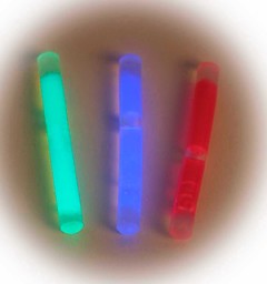 Omniglow - Leuchtstab Micro Night Lights, 3,9cm, rot