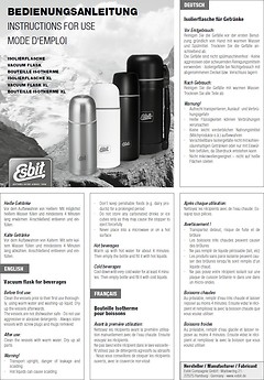 Esbit - Edelstahl Isolierflasche Thermoflasche, black, 0,75 L
