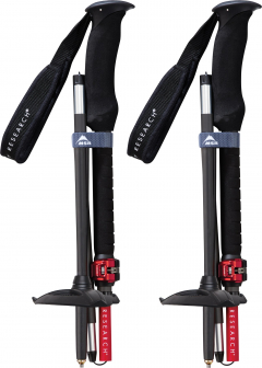 MSR - Tourenstöcke Poles DynaLock Ascent Carbon 120-140cm, 3-teilig, black/red