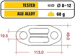 Kong - Sicherungsplatte Gi-Gi, blank