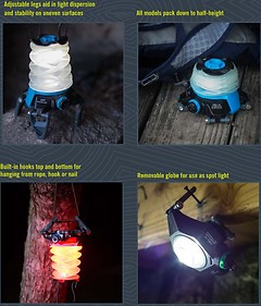 Princeton Tec - LED-Zeltlaterne Helix Backcountry, 150 Lumen, black/red