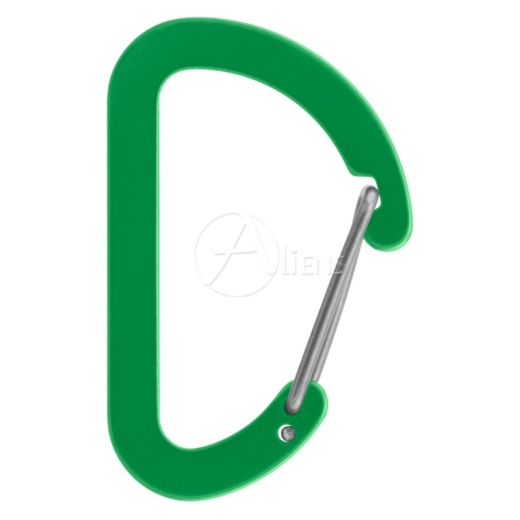 Aliens - Zubehörkarabiner Flat D Micro Wire, 4 cm, grün