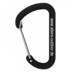 Aliens - Zubehörkarabiner Flat D Micro Wire, 6 cm, schwarz