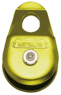 AustriAlpin - Seilrolle Kunststoffrolle 15 kN, Alu gelb eloxiert