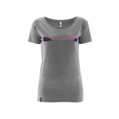 DMM - Womens T-Shirt Pass, melange grey/pink, Gr. L