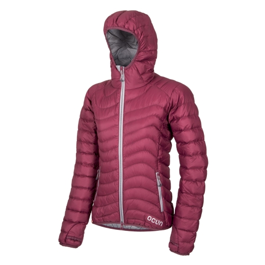 Ocun - Daunenjacke Tsunami Eco Women, rose maroon/silver sconce, Gr. M