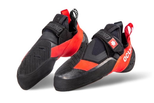 Ocun - Kletterschuh Diamond S, Slipper, black/red, Gr. UK 10,5