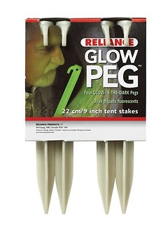 Reliance - Zelthering ABS Kunststoff Glow Peg, grün, 22cm, 4er Pack