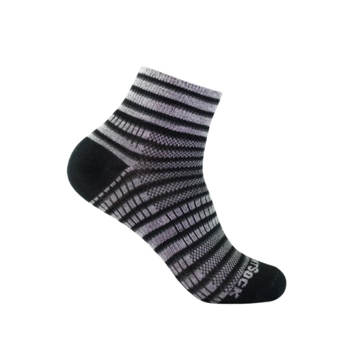 Wrightsock - Anti-Blasen-System Coolmesh II Socke quarter, blue/black/white, Gr. L (41,5-45)