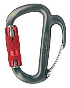 Petzl - Karabiner Freino Twist-Lock, anthracithe/red