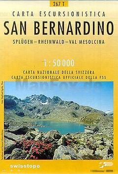 Swisstopo - Wanderkarte Schweiz - 267T San Bernadino, 1:50000