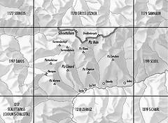 Swisstopo - Landeskarte Schweiz - 1198 Silvretta, 1:25000