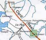 DAV Karte - 0/9 Cordillera Real Süd (Illimani), Bolivien, 1:50000