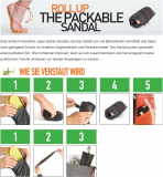 Lizard - Flip-Flops Roll Up, The Packable Sandal, green/orange, Gr. 36,0