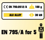 Kong - Sicherungsplatte & Riggingplatte Full, schwarz eloxiert