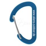 Aliens - Zubehörkarabiner Flat D Micro Wire, 4 cm, blau