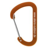 Aliens - Zubehörkarabiner Flat D Micro Wire, 6 cm, orange