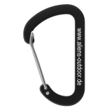 Aliens - Zubehörkarabiner Flat D Micro Wire, 6 cm, schwarz