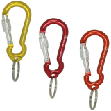 Aliens - Zubehörkarabiner Mini Schraube mit Ring, 6cm, gelb