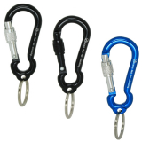 Aliens - Zubehörkarabiner Mini Schraube mit Ring, 6cm, hellblau