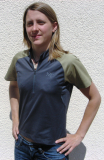 Arcteryx - Womens Psi Zip T-Shirt, cinder/straw, Gr. XS