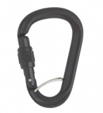 AustriAlpin - HMS Karabiner Rondo Alu Selfie Schrauber, schwarz eloxiert, 23/10/7 kN