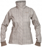 Bergans - Mandal Lady Jacket, greyish light brown/navy checked, Gr. S