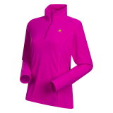 Bergans - Alsten Fleece Lady Zip Polo, dark tulip pink, Gr. S