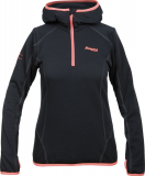 Bergans - Vier Lady Hoodie HalfZip, black/grey/coral, Gr. M