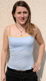 Chillaz - Womens Top Torre Brunico, skyblue/passionfruit, Gr. 34