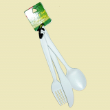 Coghlans - Cutlery Set Besteck-Set inkl. Karabiner, grau/schwarz