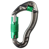 DMM - Karabiner Revolver, Locksafe, titanium/ lime green