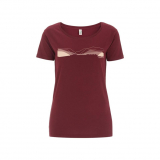 DMM - Womens T-Shirt Pass, burgundy/white, Gr. L