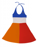 E9 - Freizeitkleid Andy Lady, cyan/orange/grenadine, Gr. L
