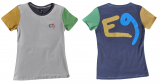 E9 - T-Shirt Four Lady, mix11, milk/iron/sun/grass green, Gr. M