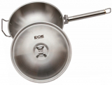 EOE - Outdoor Edelstahl-Wok Pann, 3,5 L, 2.100g, poliert