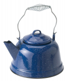 GSI Outdoors - Emaille Teekessel mit Klapphenkel Tea Kettle, 2,3L, blue