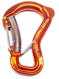 Grivel - Sicherheitskarabiner Clepsydra S Twin Gate, orange eloxiert
