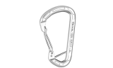 Grivel - Stahlkarabiner Rock Safety S2W Steel Two Wire Gate, blank