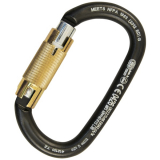 Kong - Stahl Oval Karabiner Ovalone Autoblock, schwarz eloxiert