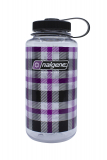 Nalgene - Weithalsflasche Everyday, Loop-Top, 1L, purple kariert