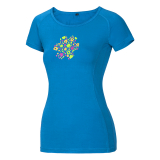 Ocun - Bamboo Tee Blossom Women, blue opal, Gr. XS