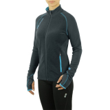 Rewoolution - Outdoor Fleece Full Zip Lady, meteorite/turquoise, Gr. L