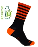 Wrightsock - Anti-Blasen-System Eco Explore Socke crew, black/orange stripes, Gr. M (37,5-41)