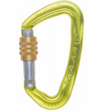 AustriAlpin - Karabiner Eleven Schraubsicherung Messingrolle, individuelle Nummerierung, gelb eloxiert