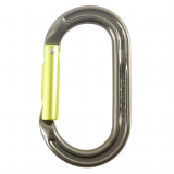 DMM - Oval Karabiner Ultra O Keylock, Straightgate, titanium/lime green