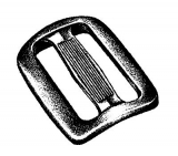 National Molding - Kunststoff Dreisteg/Sliplok Buckle, black, 25 mm