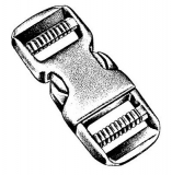 Basic Nature - Kunststoff Steckschließe Dual/Stealth buckle, black, 25 mm