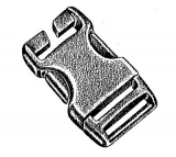 Basic Nature - Kunststoff Steckschließe Spezial/Stealth buckle, black, 25 mm